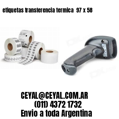 etiquetas transferencia termica  97 x 58