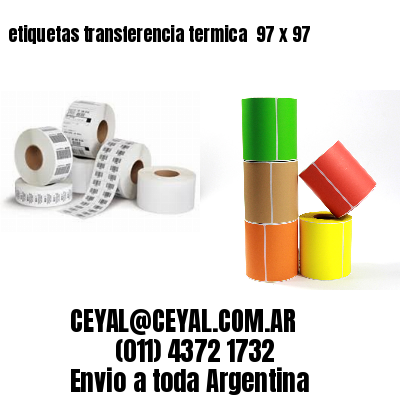 etiquetas transferencia termica  97 x 97