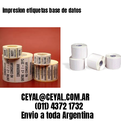 impresion etiquetas base de datos