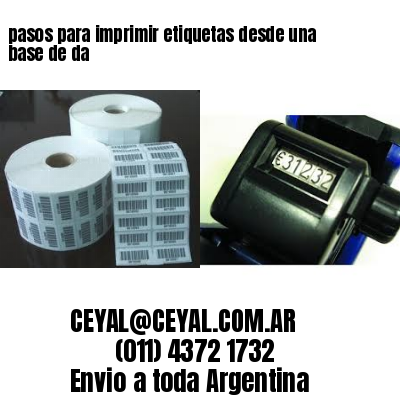 pasos para imprimir etiquetas desde una base de da