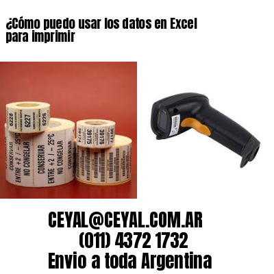¿Cómo puedo usar los datos en Excel para imprimir