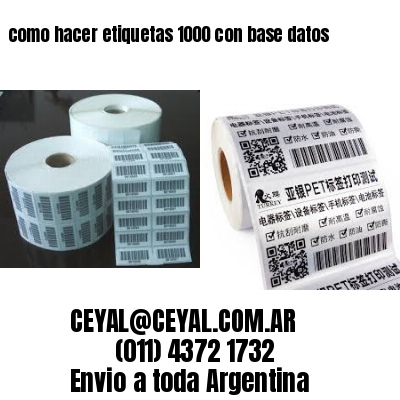 como hacer etiquetas 1000 con base datos