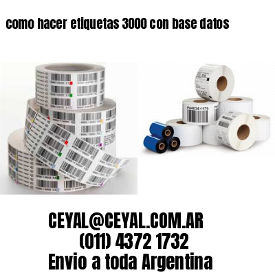 como hacer etiquetas 3000 con base datos