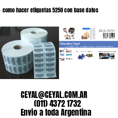 como hacer etiquetas 5250 con base datos