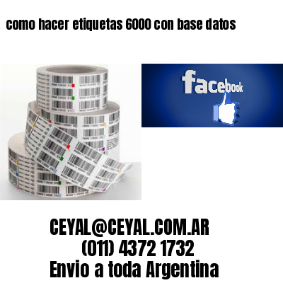 como hacer etiquetas 6000 con base datos