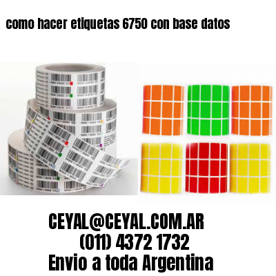 como hacer etiquetas 6750 con base datos