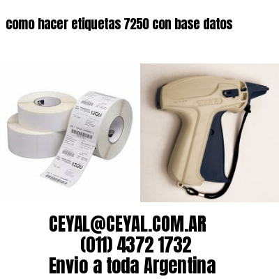como hacer etiquetas 7250 con base datos
