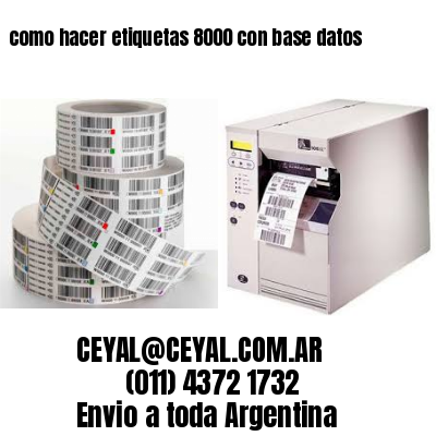 como hacer etiquetas 8000 con base datos