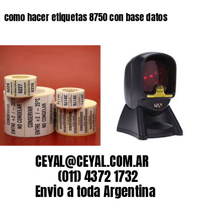 como hacer etiquetas 8750 con base datos