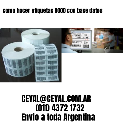 como hacer etiquetas 9000 con base datos