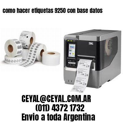 como hacer etiquetas 9250 con base datos