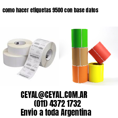 como hacer etiquetas 9500 con base datos
