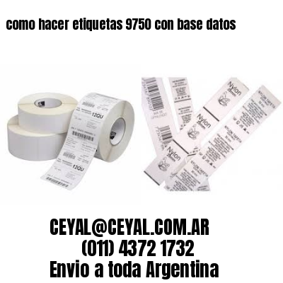 como hacer etiquetas 9750 con base datos