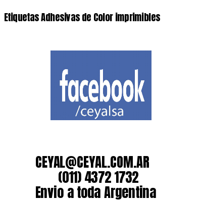 Etiquetas Adhesivas de Color imprimibles