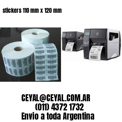 stickers 110 mm x 120 mm