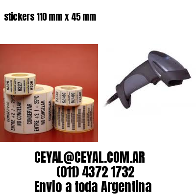 stickers 110 mm x 45 mm