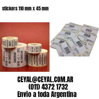 stickers 110 mm x 45 mm