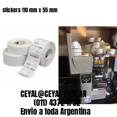 stickers 110 mm x 55 mm