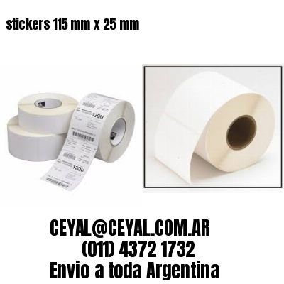 stickers 115 mm x 25 mm