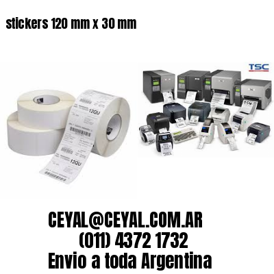 stickers 120 mm x 30 mm