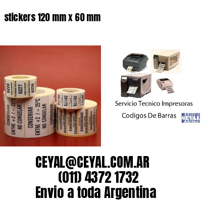 stickers 120 mm x 60 mm