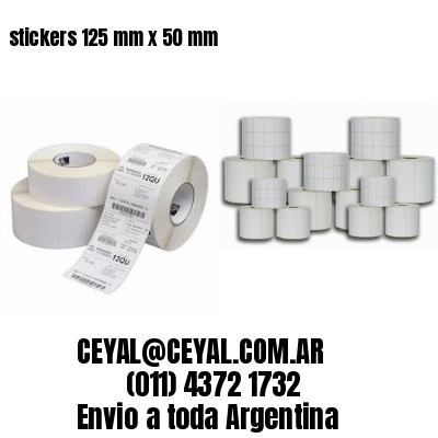 stickers 125 mm x 50 mm