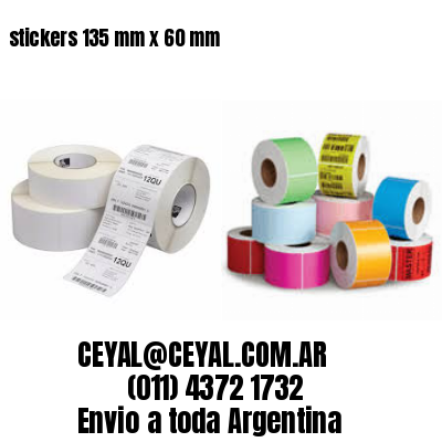 stickers 135 mm x 60 mm