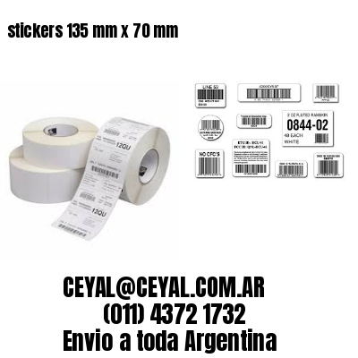stickers 135 mm x 70 mm