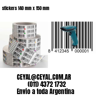 stickers 140 mm x 150 mm