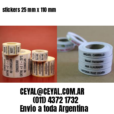 stickers 25 mm x 110 mm