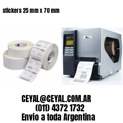 stickers 25 mm x 70 mm