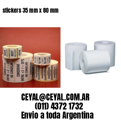 stickers 35 mm x 80 mm