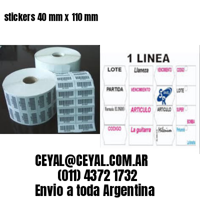 stickers 40 mm x 110 mm