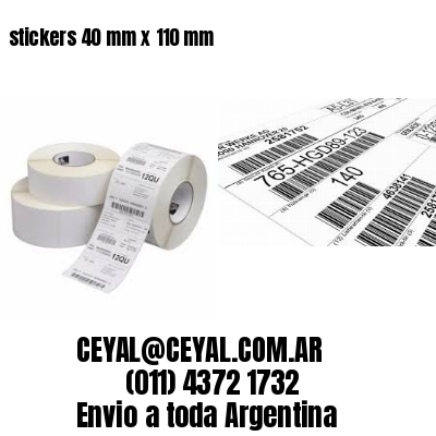 stickers 40 mm x 110 mm