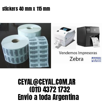 stickers 40 mm x 115 mm