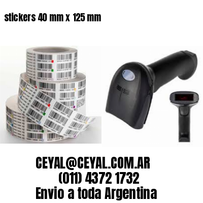 stickers 40 mm x 125 mm