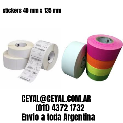 stickers 40 mm x 135 mm