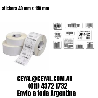 stickers 40 mm x 140 mm
