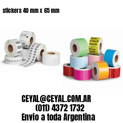 stickers 40 mm x 65 mm