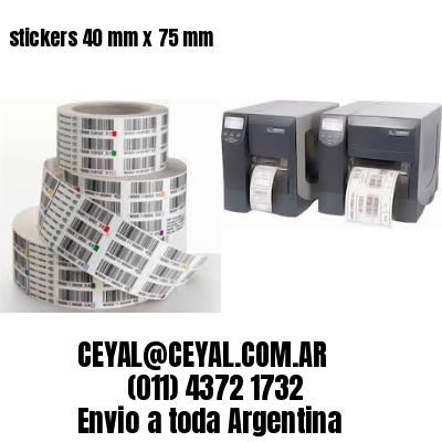 stickers 40 mm x 75 mm