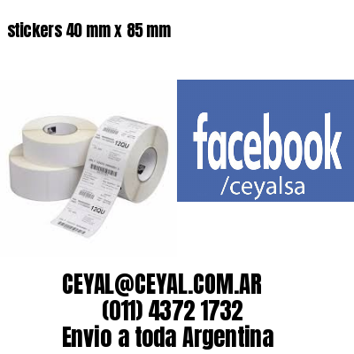 stickers 40 mm x 85 mm