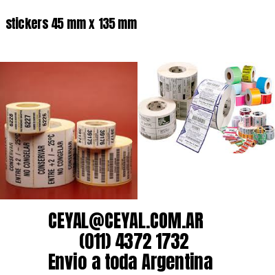 stickers 45 mm x 135 mm