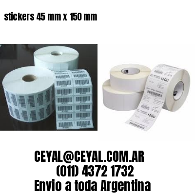 stickers 45 mm x 150 mm
