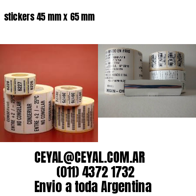 stickers 45 mm x 65 mm