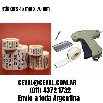 stickers 45 mm x 75 mm