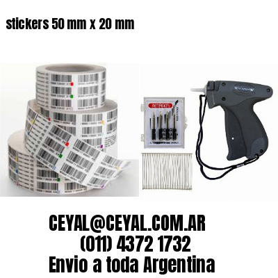 stickers 50 mm x 20 mm
