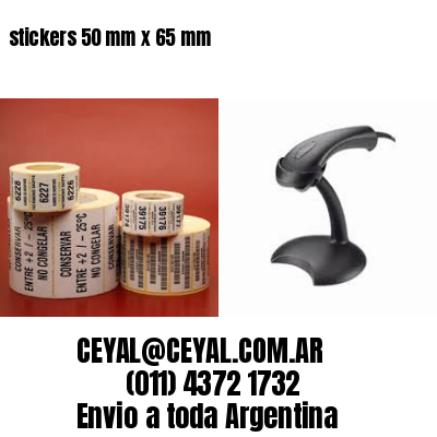 stickers 50 mm x 65 mm