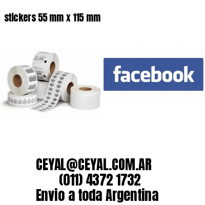 stickers 55 mm x 115 mm
