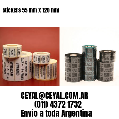 stickers 55 mm x 120 mm