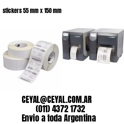 stickers 55 mm x 150 mm
